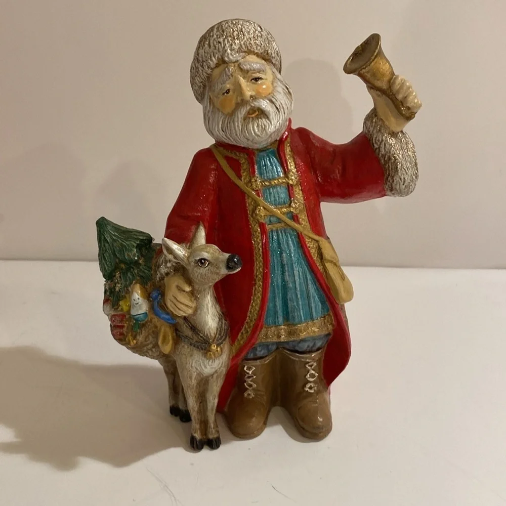 Ceramic Santa with Deer (IM)